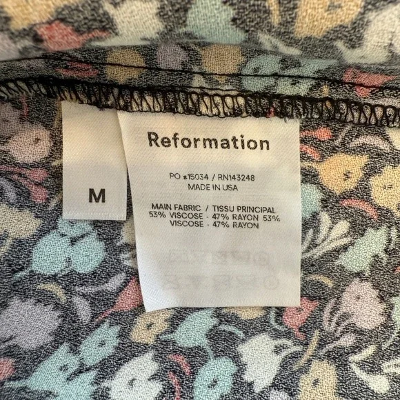 Reformation Seville Print Dress in Nolita Print M - Picture 7 of 14